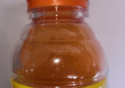 co2 laser printing on bottle