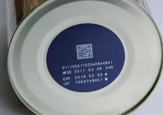 fiber laser printer marking on can