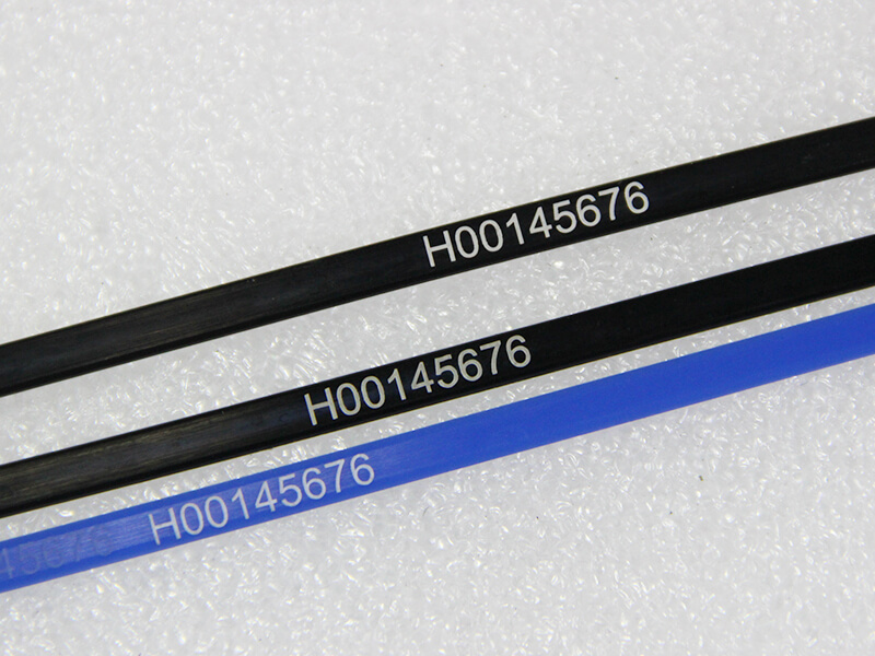 laser marking on plastic strip high contrast permanent coding
